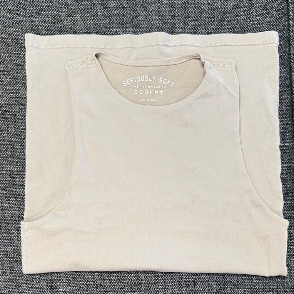 Aeropostale Seriously Soft Muscle Tee - Cream